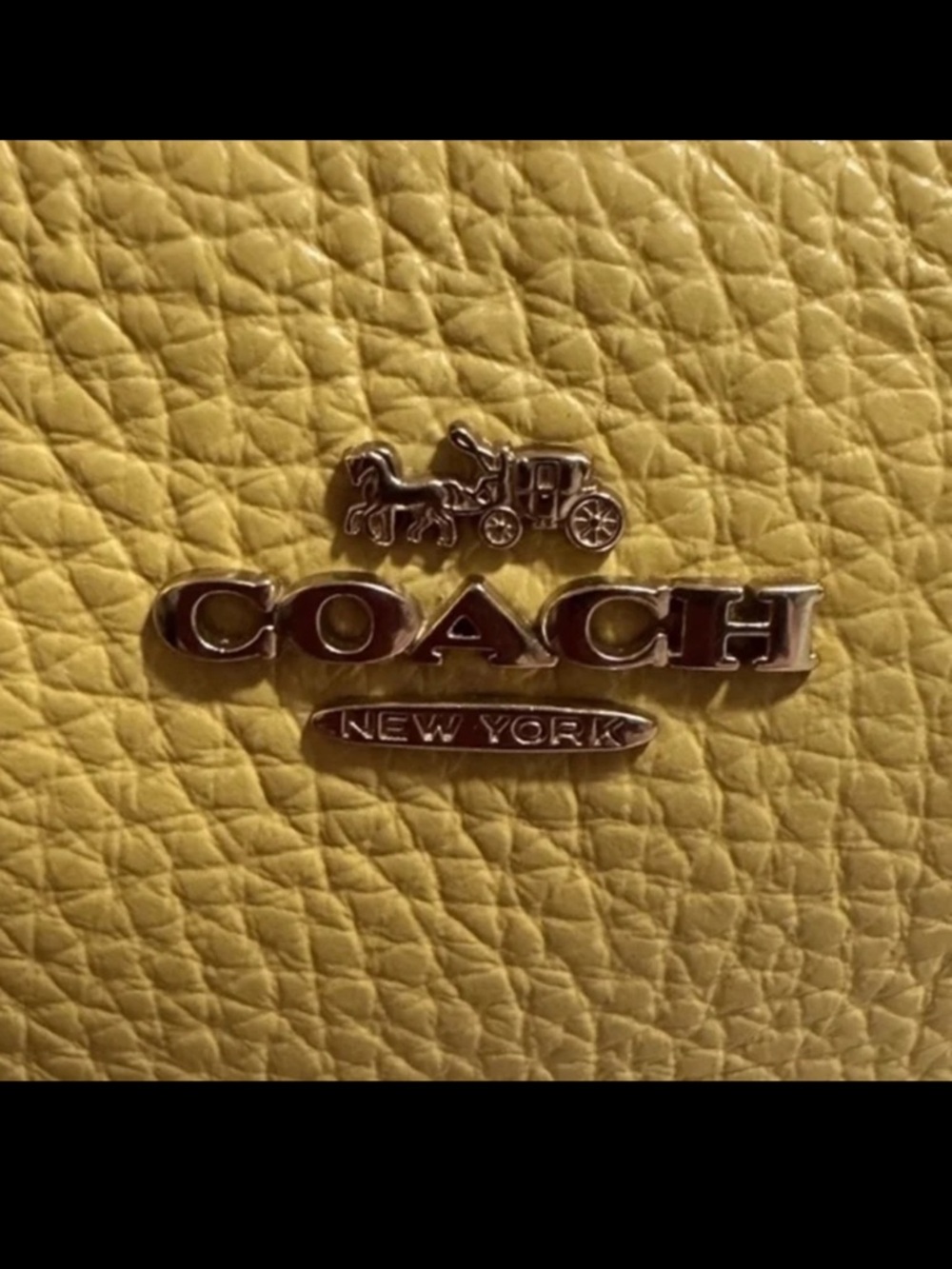 Coach Mini Court Backpack Yellow Pebbled Leather Gold Hardware Black Straps - Picture 2 of 6